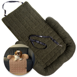 Dogs&amp;Co Autostoel beschermer Groen Boucle incl autogordel