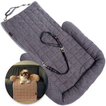 Dogs&amp;Co Autostoel beschermer  Grijs incl autogordel