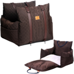Dogs&amp;Co Luxe Honden autostoel  Royal+ Choco Waterproof Quilt