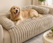 Corduroy Bankdeken Beige Maat XL &ndash; 120 &times; 95 cm| Luxe Bankbeschermer | Dogs&amp;Co&reg; 