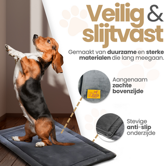 Benchkussen Velour antraciet 60x40cm 