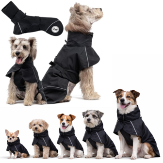 Dogs&amp;Co&reg; Paws Protect Regenjas voor Honden &ndash; Waterdichte Hondenjas met Reflectie