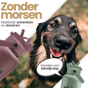 Dogs&amp;Co&reg;&nbsp; Ge&iuml;soleerde Draagbare Drinkfles  Zwart