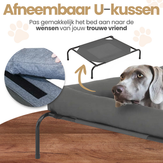 Dogs&amp;Co Hondenstretcher met bolster maat M 86*61*18CM