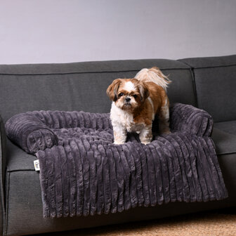 Corduroy Bankdeken Antraciet M &ndash; 85 &times; 78 cm| Luxe Bankbeschermer | Dogs&amp;Co&reg; 