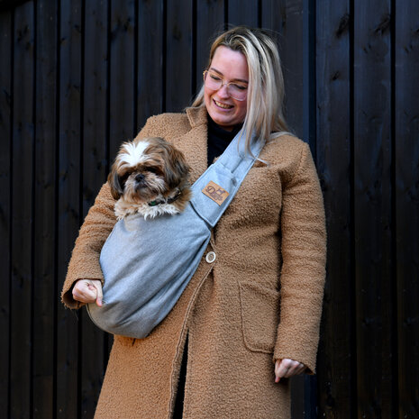 Dogs&amp;Co Slingbag  - Draagtas Grijs