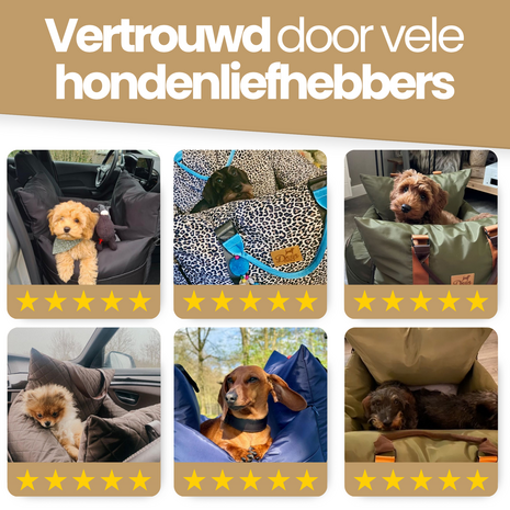 Dogs&amp;Co&reg; Luxe Honden autostoel  Royal+ TAUPE Waterproof  