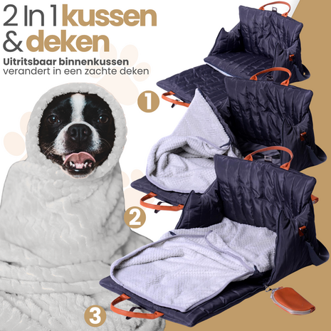 Dogs&amp;Co&reg; Luxe Hondentas Antraciet voor honden tot 8KG 