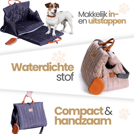 Dogs&amp;Co&reg; Luxe Hondentas Antraciet voor honden tot 8KG 