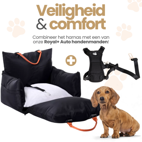 Dogs&amp;Co&reg; autoharnas Zwart incl. autogordel