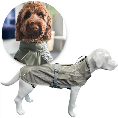 Dogs&amp;Co Honden Regenjas Raindog Grey