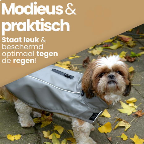 Dogs&amp;Co Honden Regenjas Raindog Grey