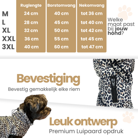 Dogs&Co® Regenjas Leopard 