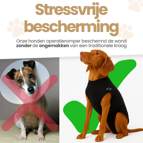 Dogs&amp;Co&reg; Honden Romper voor na de operatie Zwart