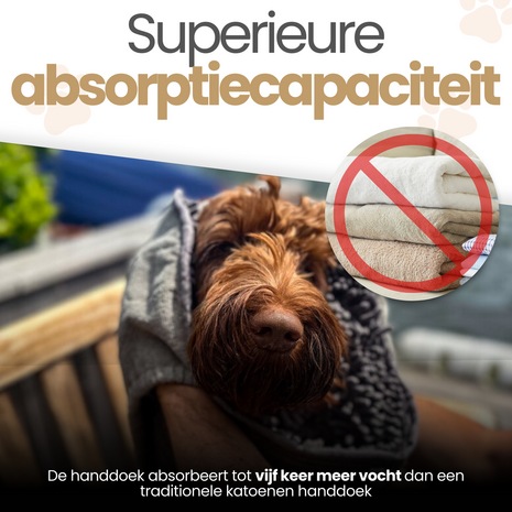 Dogs&amp;Co Honden Handdoek - Grijs