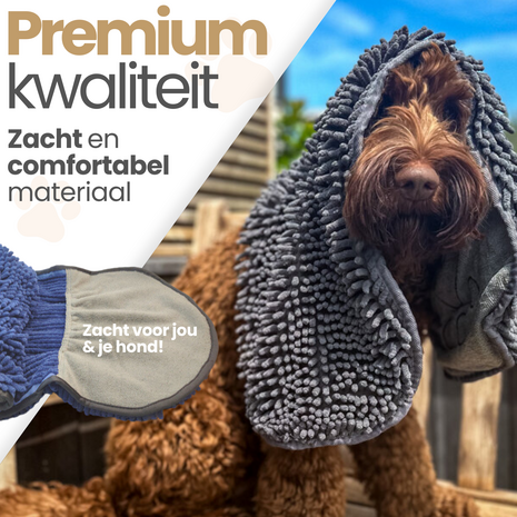 Dogs&amp;Co Honden Handdoek - Grijs