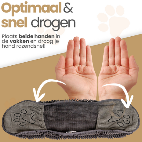 Dogs&amp;Co Honden Handdoek - Grijs