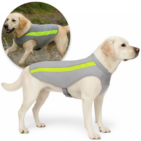 Verkoelend Ademend Hondentuig Ice Geel 