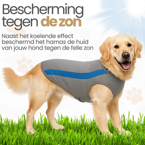 Verkoelend Ademend Hondentuig Ice Geel 