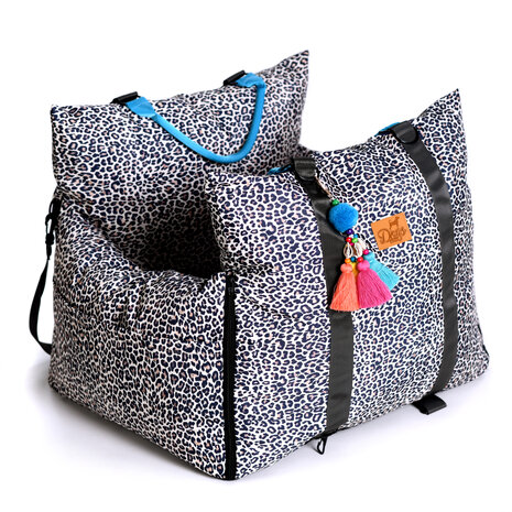  Dogs&amp;Co Luxe Honden autostoel  Royal+  Ibiza Leopard Waterproof 