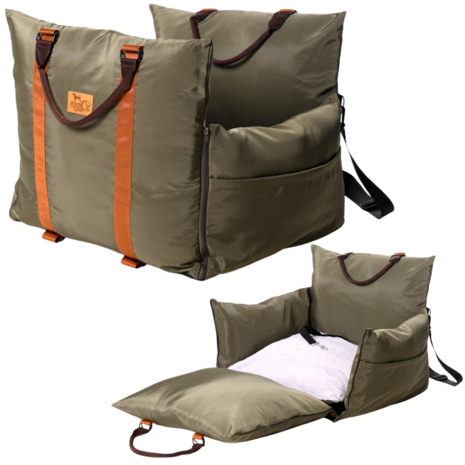  Dogs&amp;Co Luxe Honden autostoel  Royal+  Army Waterproof 