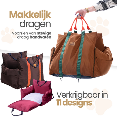 Dogs&amp;Co&reg; Luxe Honden autostoel  Royal+  Army Waterproof 