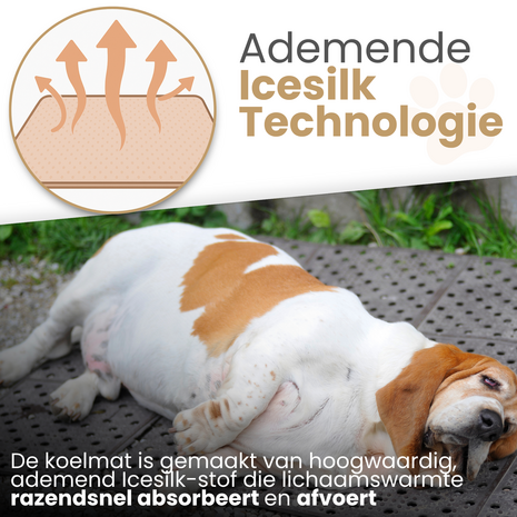 Dogs&amp;Co Icesilk koelmat voor honden - Premium ademende koelmat voor honden