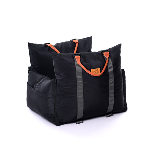 Dogs&amp;Co Luxe Honden autostoel  Royal+  ZWART 2.0 Waterproof 