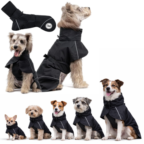 Dogs&Co&reg; Paws Protect Regenjas voor Honden &ndash; Waterdichte Hondenjas met Reflectie