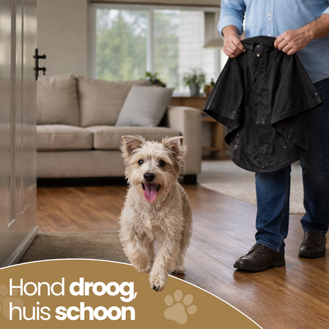 Dogs&Co&reg; Paws Protect Regenjas voor Honden &ndash; Waterdichte Hondenjas met Reflectie