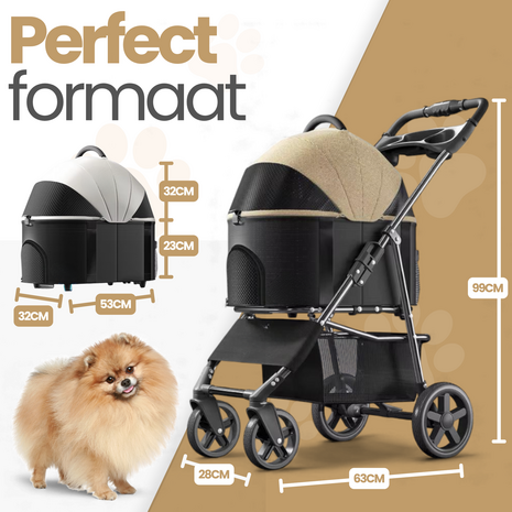 Dogs&Co&reg; 2IN1 Hondenbuggy Groen 