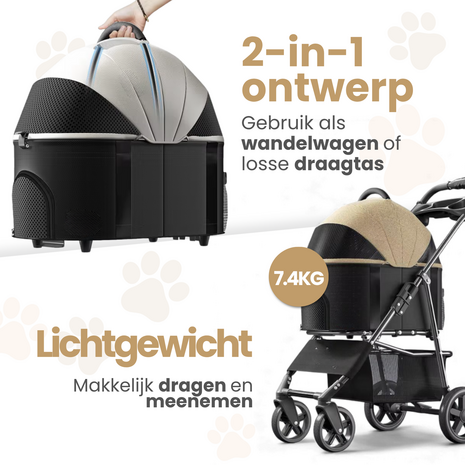 Dogs&Co&reg; 2IN1 Hondenbuggy Groen 