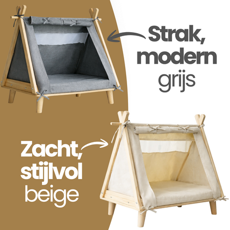 Dogs&Co&reg; Dierentent op Pootjes Ecru