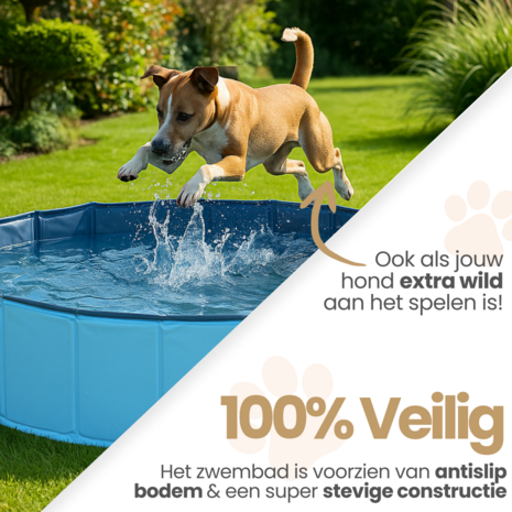 Dogs&amp;Co Honden zwembad 160x30 cm Blauw
