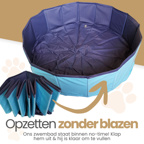 Dogs&amp;Co Honden zwembad 160x30 cm Blauw