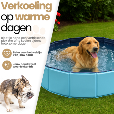 Hondenzwembad blauw 120x30 Dogs&amp;Co