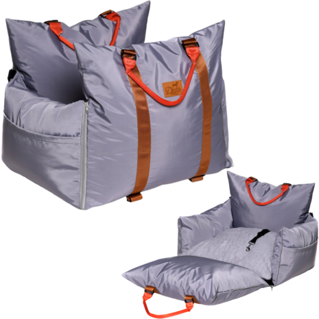 Dogs&amp;Co&reg; Luxe Honden autostoel  Royal+  Grijs Waterproof 
