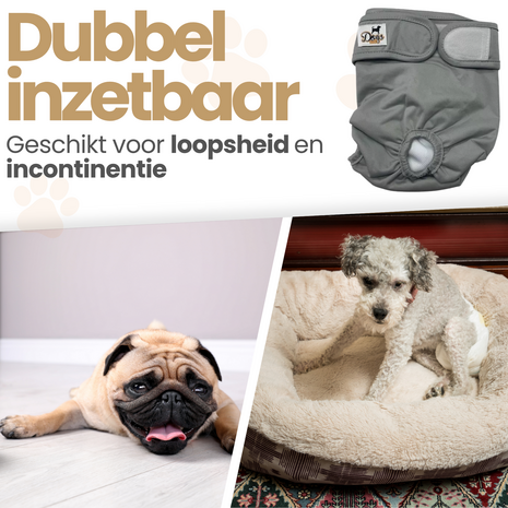 Dogs&amp;Co&reg; Loopsheidbroekje Grijs