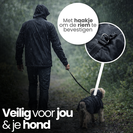 Dogs&Co&reg; Paws Protect Regenjas voor Honden &ndash; Waterdichte Hondenjas met Reflectie