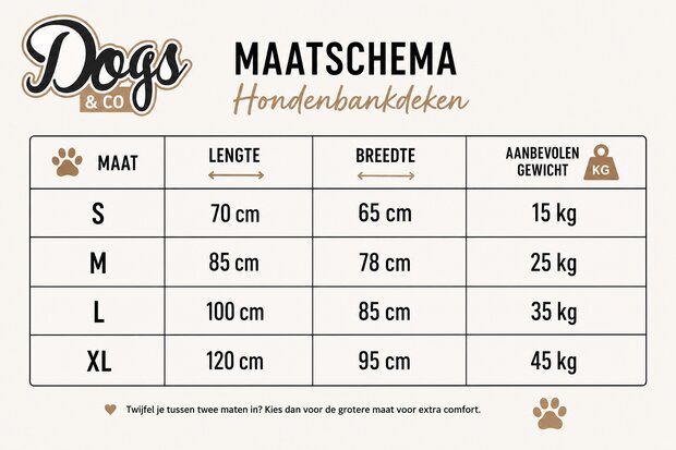 Corduroy Bankdeken Beige Maat XL &ndash; 120 &times; 95 cm| Luxe Bankbeschermer | Dogs&Co&reg; 
