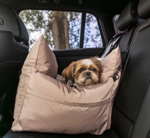 Dogs&amp;Co&reg; Luxe Honden autostoel  Royal+ TAUPE Waterproof  