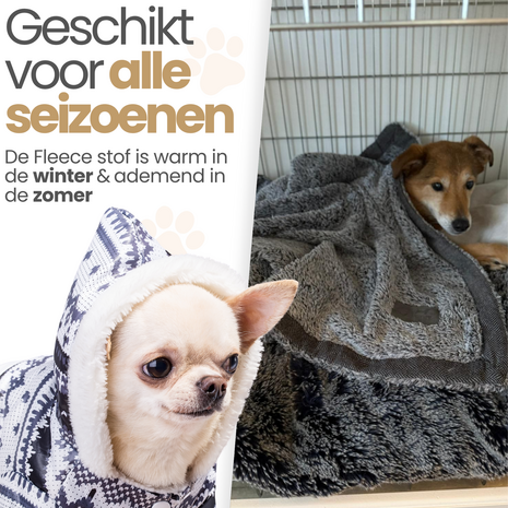 Dogs&Co&reg; SNUGGLE fleece deken Beige 100x75cm 