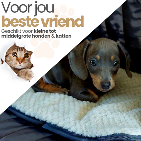 Dogs&amp;Co&reg; Luxe Hondentas Beige voor honden tot 8KG - Beige 