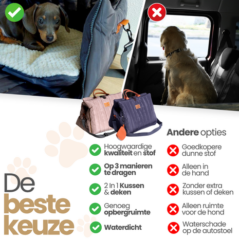 Dogs&amp;Co&reg; Luxe Hondentas Beige voor honden tot 8KG - Beige 