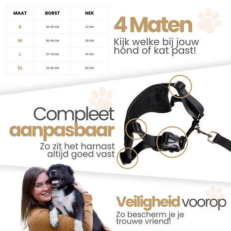 Dogs&amp;Co&reg; autoharnas Zwart incl. autogordel